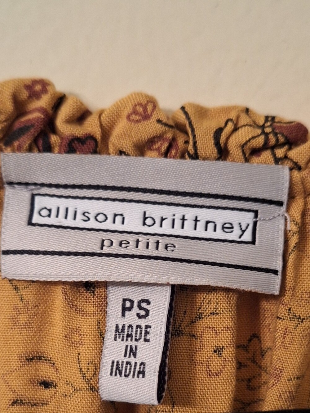 Allison Brittney Floral Fall Maxi Dress in Mustard and Rust Petite Small India - Picture 3 of 5